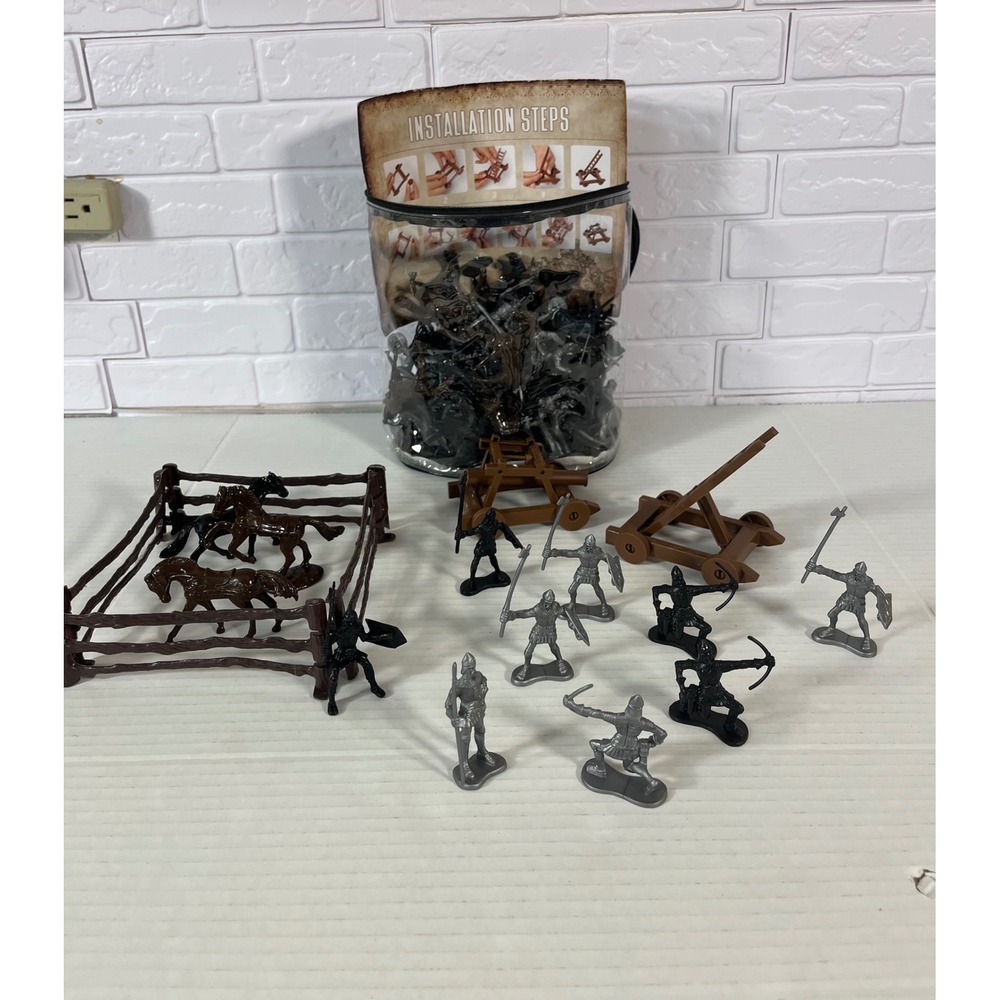 Ancient Wars Toy Soldier Playset Kids Large Multicolor Knights‎ Horses Catapults